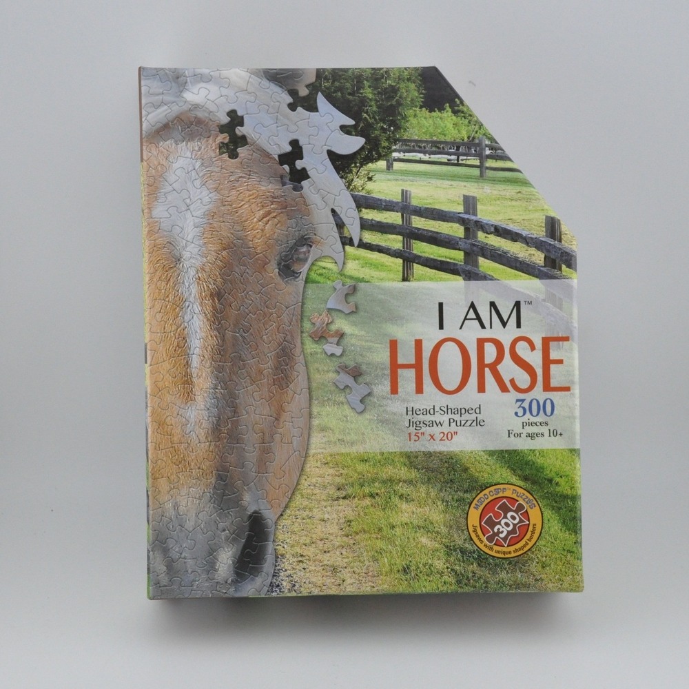 Madd Capp I AM HORSE Jigsaw Puzzle 300pc Brown New‎ Animal Head Shaped 15x20